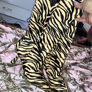 Nordstrom Zebra heel boots  - Black & Cream